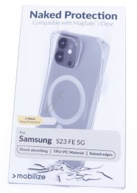 Mobilize Leather Bag Gsm - 29898 Mobilize Magsafe Compatible Naked Protection Case For Samsung Galaxy S23 Fe 5g Clear