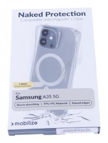 Mobilize Leather Bag Gsm - 29896 Mobilize Magsafe Compatible Naked Protection Case For Samsung Galaxy A35 5g Transparent