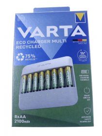 Varta Battery Charger/discharger - Eco Charger Multi Recycled 8x Aa 2100 Mah Box