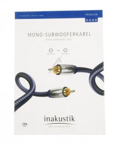 Inakustik Phono Plug.-phono Plug. Aud-ad - Premium-ii 00408021 Audio Lead - Mono Sub Woofer Cable 2 0m