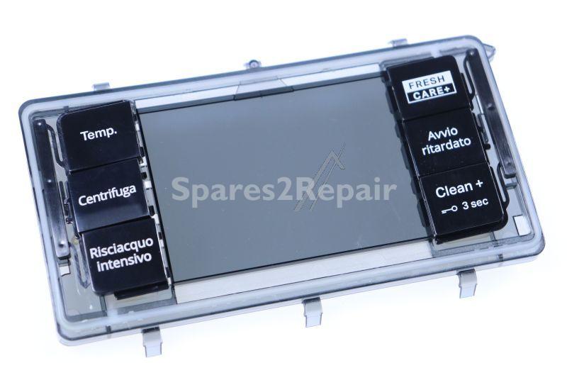 Operating Unit Screen - C00635176 488000635176 Button + Window Assembly Facelift [Whirlpool Indesit]