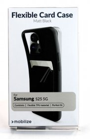 Mobilize Leather Bag Gsm - 80152 Mobilize Rubber Gelly Card Case Samsung Galaxy S25 5g Matt Black