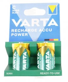 Varta C size - Rechargeable Battery - Hr14 56714101412 Varta Recharge Battery Power C-baby 3000mah Blister 2