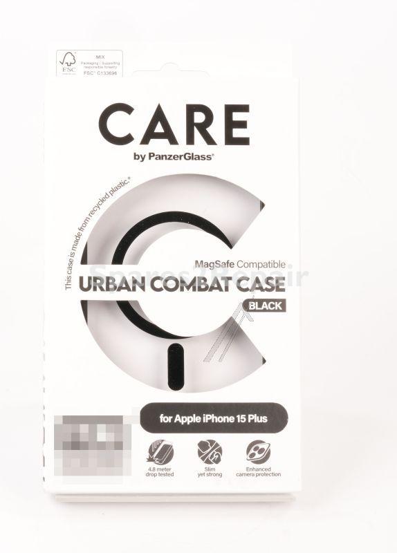 Panzerglass Leather Bag Gsm - 1427 Care By Panzerglass Flagship Case Transparent Urban Combat With Black Magsafe Iphone 15 Plus
