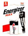 Energizer 1604d Alkaline Batteries - 6lr61 E301531805 Max E-block (9v) Chp 1 Piece
