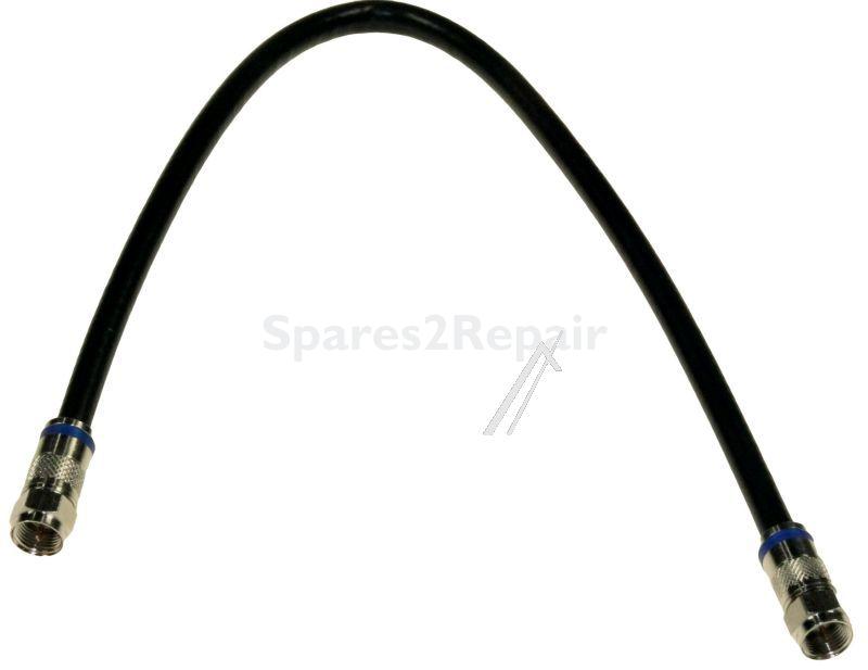 Fuba Koaxconnector - Ovz 940 Ovz940,, F Patch Lead, 0,40m, Black, Adaptable For Fuba