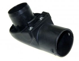 Compatible Connection For Flexible Hose - Black Elbowed Adaptor D35mm