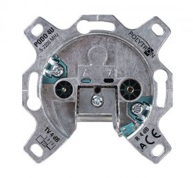 Polytron Aerial Outlet Sockets - Podo 4 U Stub Outlet, Broadband 2-way, 5-2200 Mhz, Tv-fm, Dc Passing
