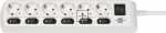 Brennenstuhl 6 Way Socket Outlet Switch - Steckdosenleite Einzeln Schaltbar 6-fach, 2m, H05vv-f 3g1,5, Weiss