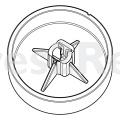 Thermostat Control - 2651086056 Thermostat Knob Silk Screened C [Electrolux Aeg]