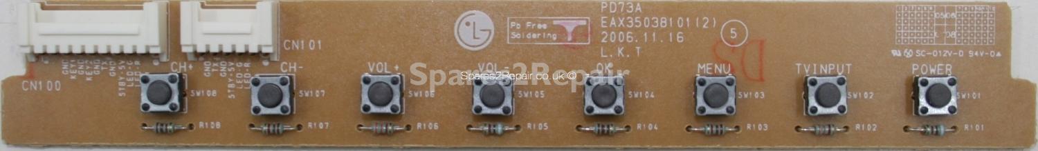 LG 50PT85 - Buttons - EAX35038101(2) - PD73A