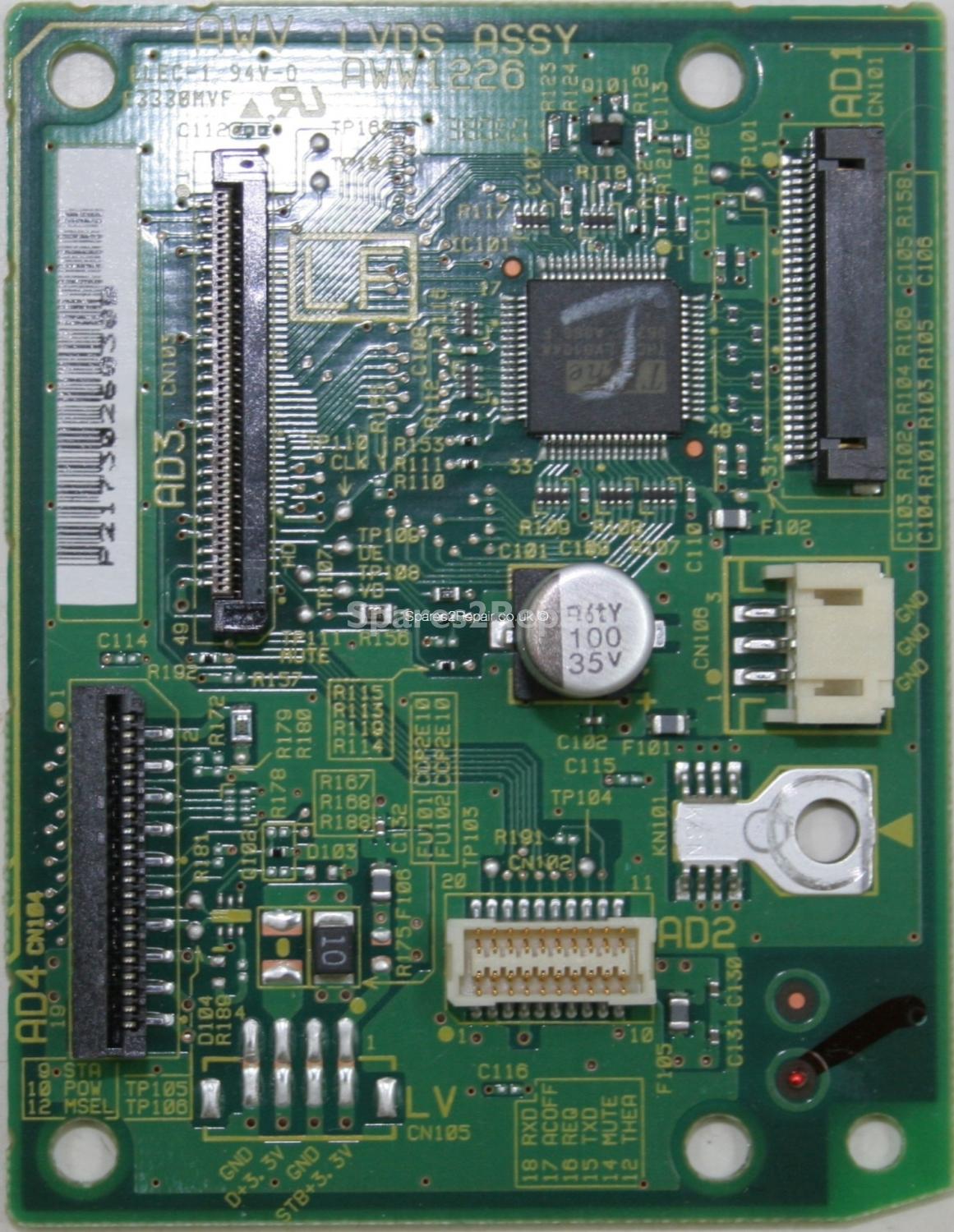 NEC PX50XM6G - Connector Board - LVDS ASSY - AWW1226