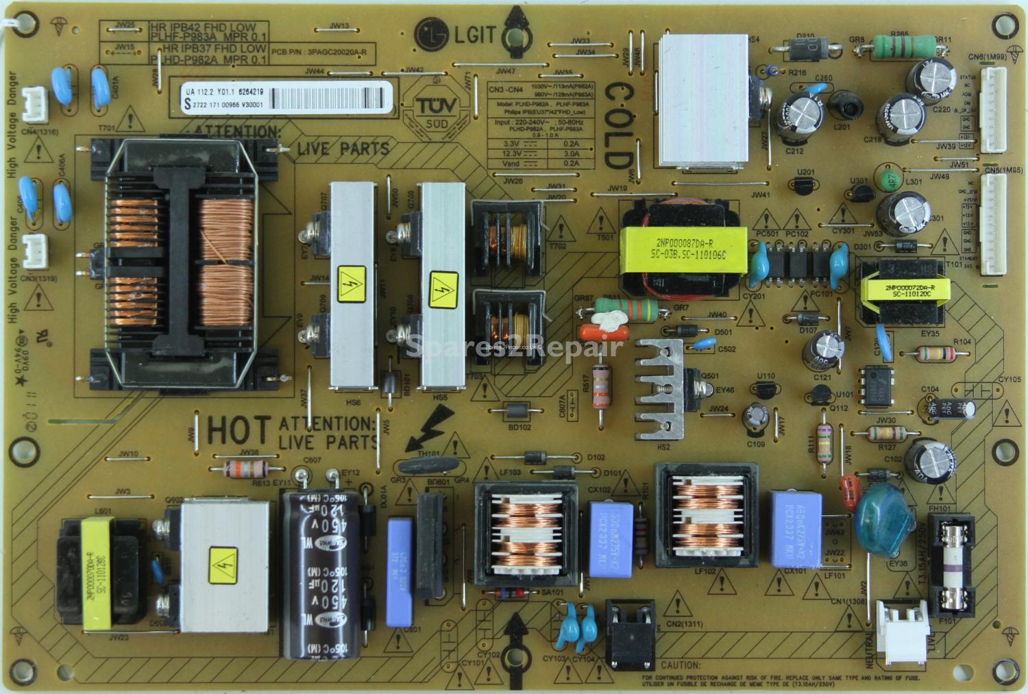 Philips 42PFL5405H/12 - PSU - 2722 171 00966 - 3PAGC20020A-R - PLHF-P983A MPR0.1