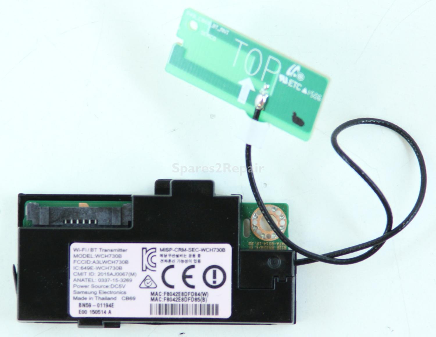 Samsung UE65JU6800 - Wifi Module - BN59-01194E - WCH730B - 694E-WCH730B - A3LWCH730B - SWB_CB69_BT_ANT