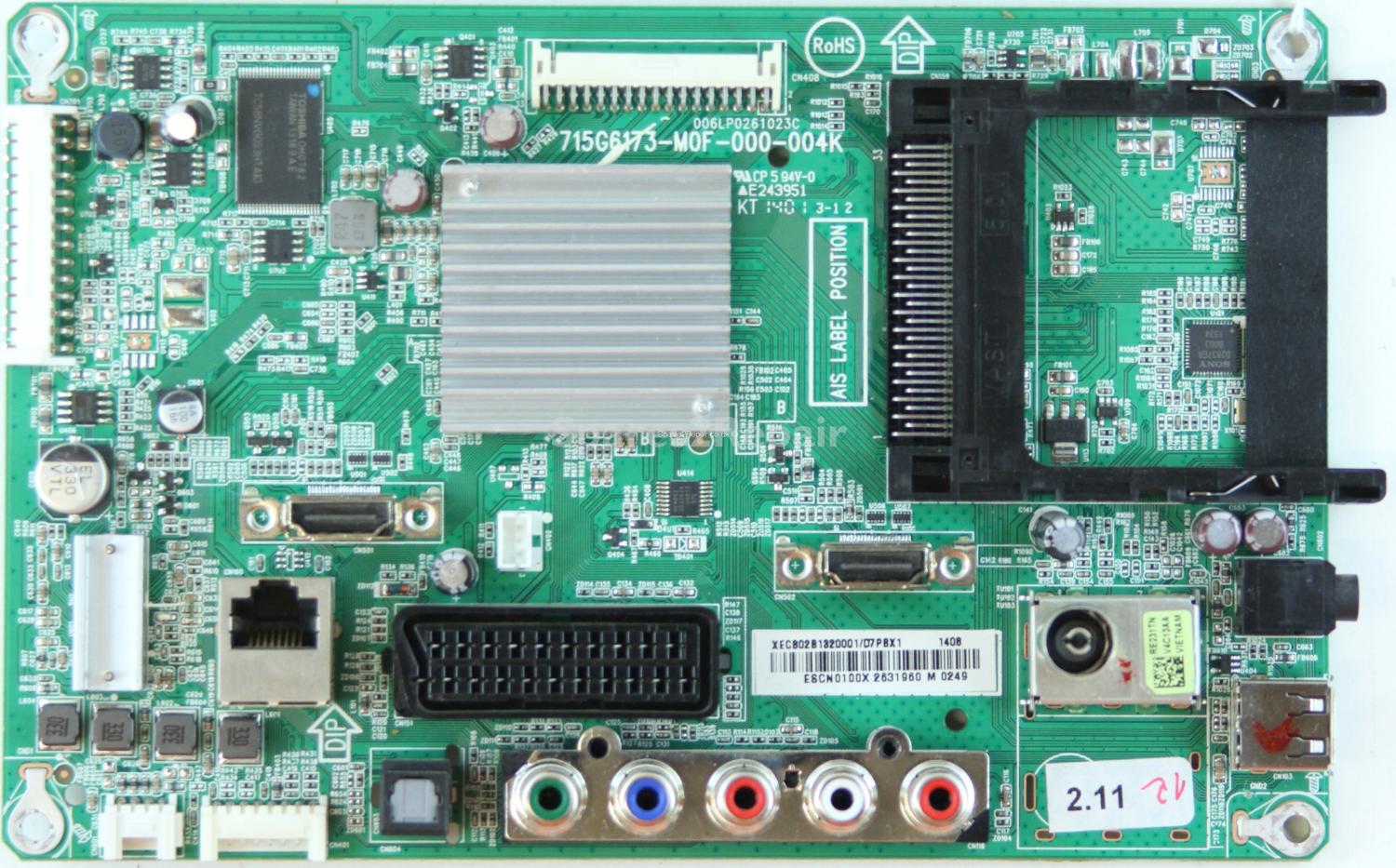 Sharp LC-42LD266K - Main AV - 715G6173-M0F-000-004K - 006LP0261023C