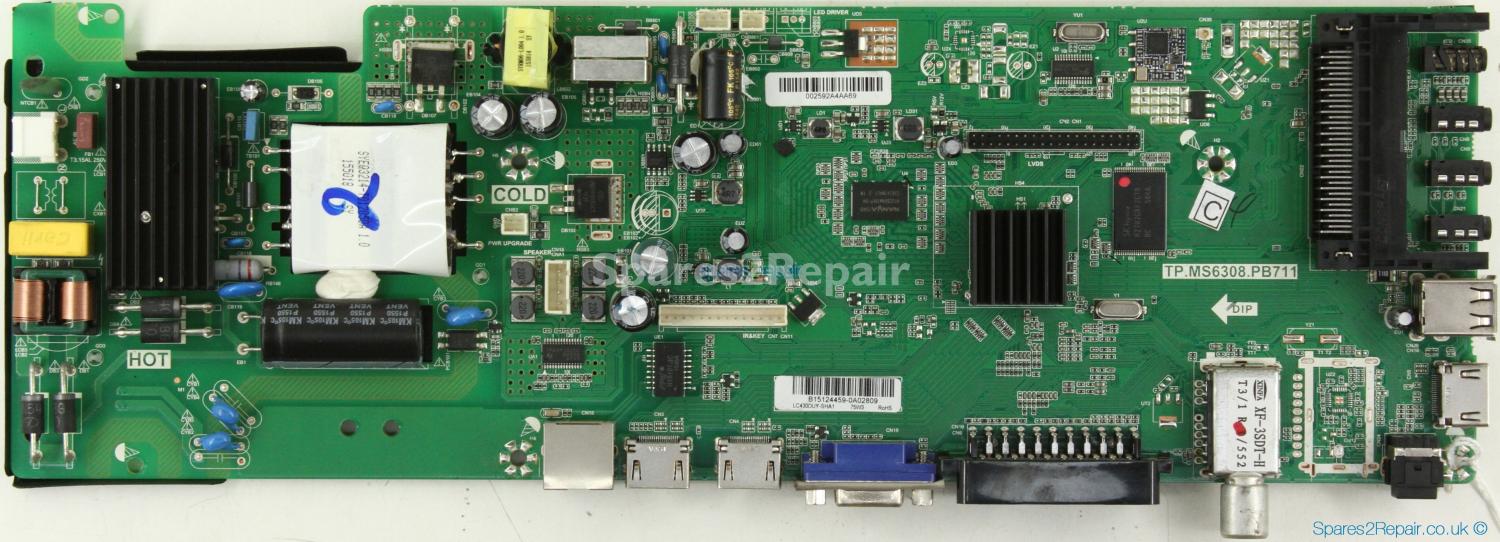Sharp LC-43CFE6131K - Main AV - TP.MS6308.PB711 - B15124459 - LC430DUY-SHA1 - O8I-3 CVTE