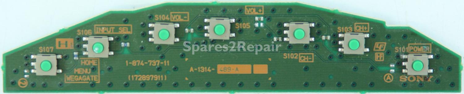 Sony KDL-40V3000 - Buttons - 1-874-737-11 - 172897911 - A-1314-489-A - A1317305A (Without Plastic)